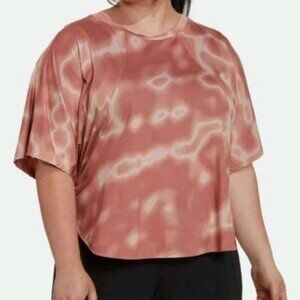 Adidas 11 Honore Training Tee Blush Geometric Shirt Women's Plus Size 2X